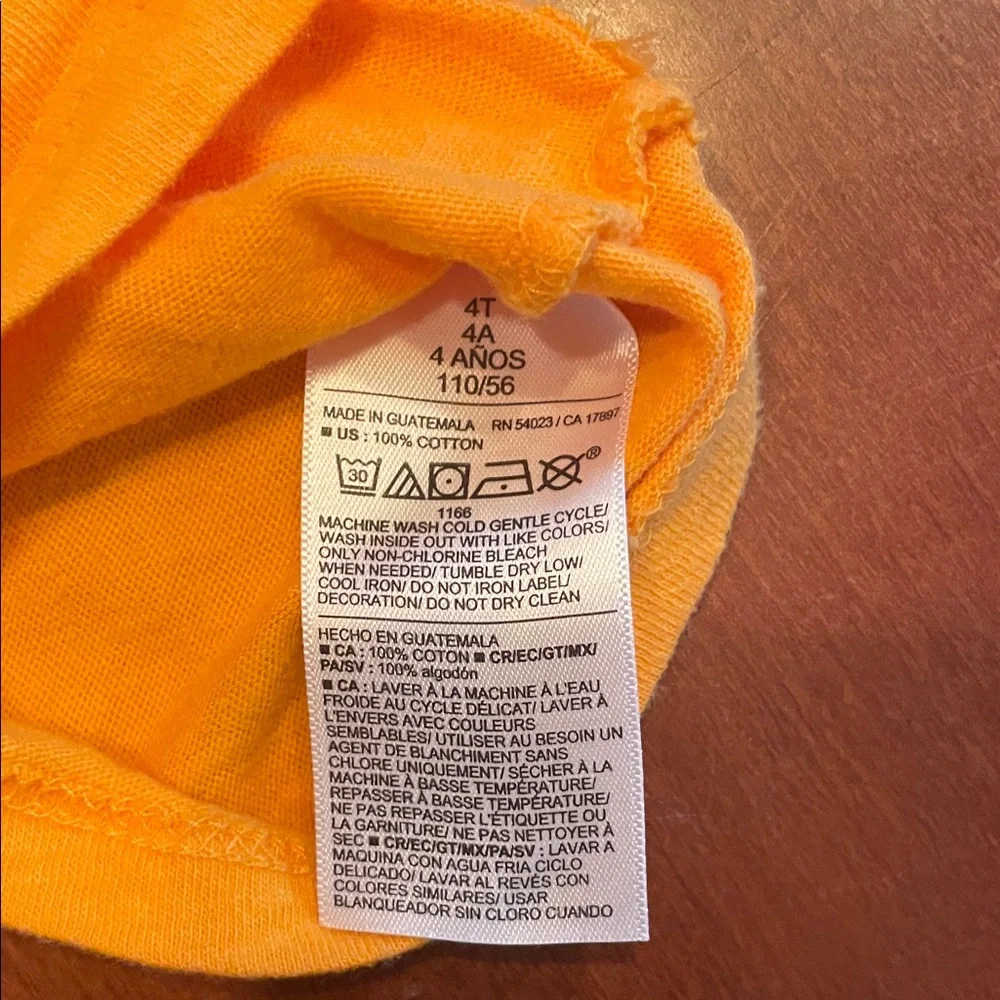 Orange Kids Halloween Dog Shirt, 4T - Picture 3 of 4